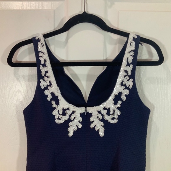Lilly Pulitzer Gabby Shift Beaded Sequin Dress Size 00 - Picture 5 of 9
